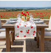 Runner rot wilde Mohnblumen