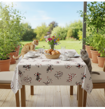 Tablecloth Cats 90x90 cm Made in Italy