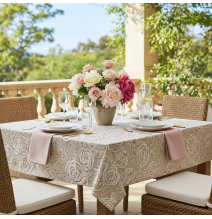 Tablecloth red Peonies