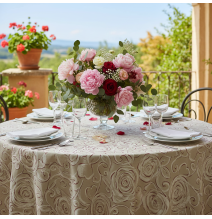 Tovaglia rotonda Peonie rosse