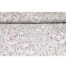 Round tablecloth Red Peonies