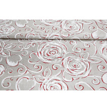 Runner red Peonies Made in Italy