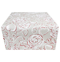 Runner Peonie rosse Made in Italy