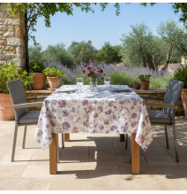 Baumwolltischdecke Purple Blaumen 90x90 cm Made in Italy