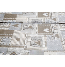 Beige Patchwork-Tischdecke Made in Italy
