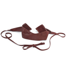 Genuine Leather sash belt 839 brown