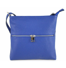 Genuine Leather Handbag 147 bluette Made in Italy