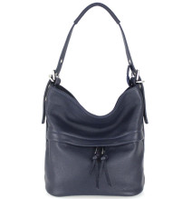 Leather Shoulder Bag 631 dark blue