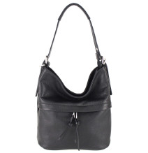 Leather Shoulder Bag 631 black