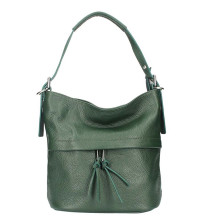 Leather Shoulder Bag 631 dark green